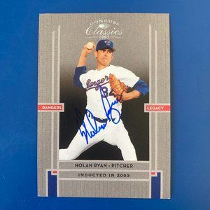 Donruss, Nolan Ryan Autographed Baseball Card, 2005